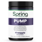 Pineapple-flavored pre-workout supplement container.