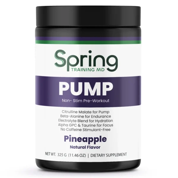 Pineapple-flavored pre-workout supplement container. Pineapple-flavored pre-workout supplement container.
