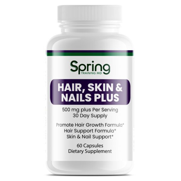 Hair, skin, nails supplement bottle. Hair, skin, nails supplement bottle.
