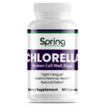 Chlorella dietary supplement bottle with label.
