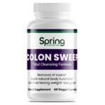 Dietary supplement bottle labeled Colon Sweep.
