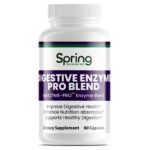 Digestive enzyme supplement bottle, 60 capsules.