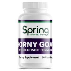 Horny Goat Weed supplement bottle, 60 capsules.