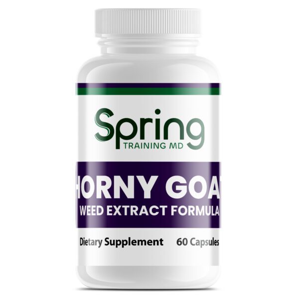 Horny Goat Weed supplement bottle, 60 capsules. Horny Goat Weed supplement bottle, 60 capsules.