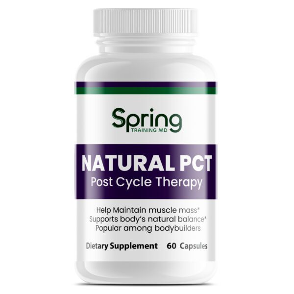 Natural PCT supplement bottle, 60 capsules. Natural PCT supplement bottle, 60 capsules.