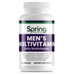 Men's multivitamin bottle, dietary supplement.