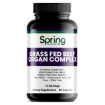 Grass-fed beef organ supplement bottle.