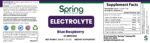 Spring Training MD Electrolyte Supplement Label