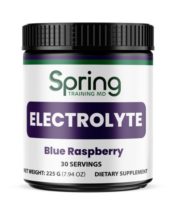 Electrolyte supplement, blue raspberry flavor, 30 servings. Electrolyte supplement, blue raspberry flavor, 30 servings.