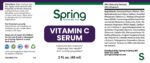 Vitamin C serum bottle label with instructions.