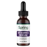 Vitamin C serum bottle with dropper.