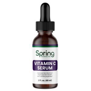 Vitamin C serum bottle with dropper.