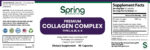 Collagen complex supplement bottle label.