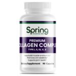 Collagen complex supplement bottle, 90 capsules.