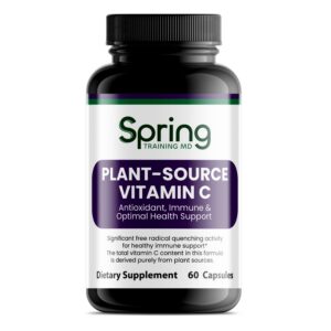 Vitamin C supplement bottle, 60 capsules.