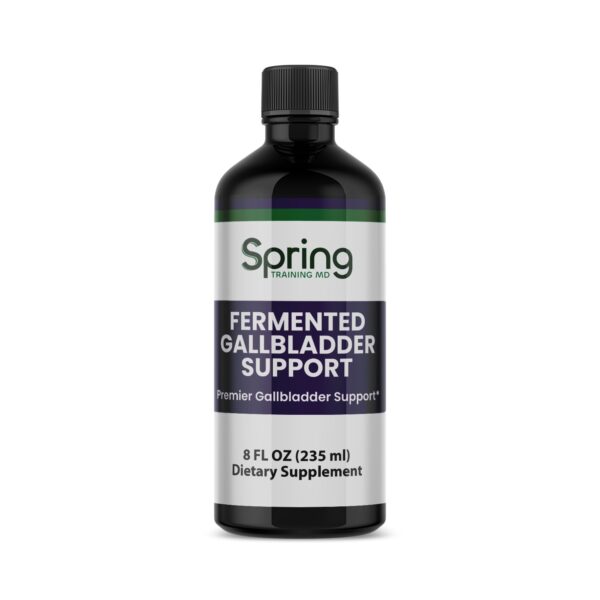 Fermented gallbladder support dietary supplement bottle.