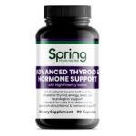 Black bottle of thyroid support supplements.