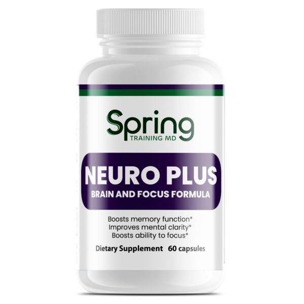 Neuro Plus brain supplement bottle. Neuro Plus brain supplement bottle.