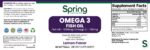 Omega 3 Fish Oil supplement label.