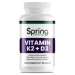 Vitamin K2 D3 supplement bottle.