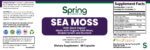Sea Moss dietary supplement label with ingredients.