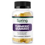 Turmeric gummies supplement bottle, 60 count.