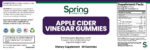Apple cider vinegar gummies supplement label.