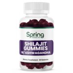 Shilajit gummies bottle with Ashwagandha label.