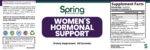 Women's hormonal support dietary supplement label.