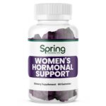 Women's hormonal support gummies bottle.