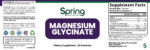 Magnesium Glycinate supplement label with details.
