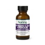 Vitamin C, B, E serum bottle.