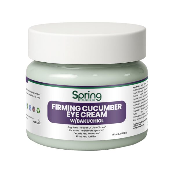 Firming cucumber eye cream jar.